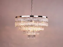 Люстра подвесная хрустальная 10129+9/C Newport прозрачная на 18 ламп, основание хром в стиле классический Люстра подвесная хрустальная 10129+9/C Newport прозрачная на 18 ламп, основание хром в стиле классический